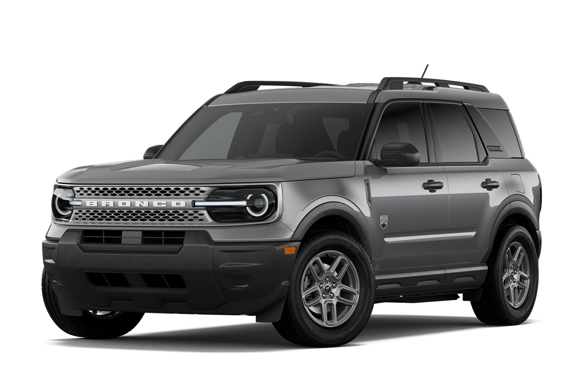 2026 Ford Bronco Sport Big Bend shown in Carbonized Gray in three quarter angle.