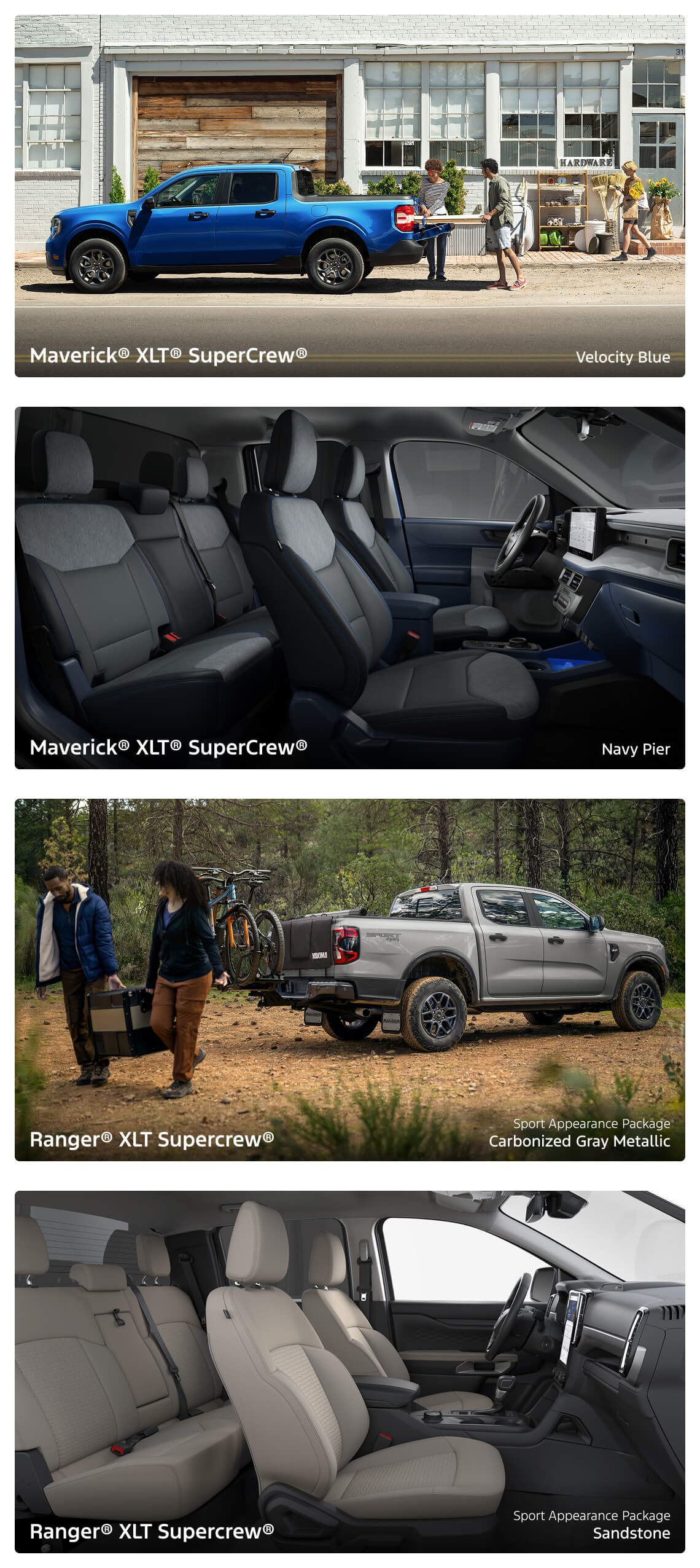 2026 Ford Maverick vs. 2026 Ford Ranger Trims