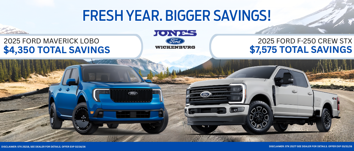 2025 Ford Maverick and F-250