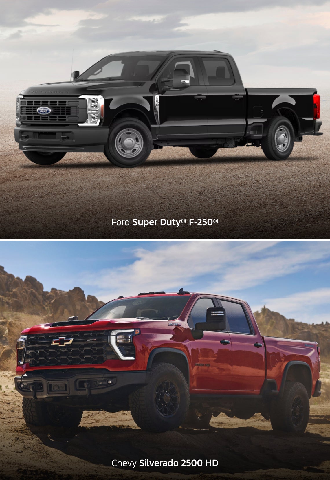 2026 Ford Super Duty vs. Chevy Silverado 2500 HD: Specs & Power